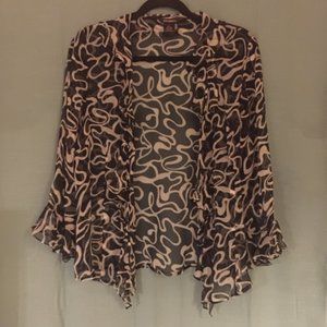 MSSIONI Black Open Front SILK Overtop